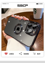 गैलरी व्यूवर में इमेज लोड करें, कैमरा प्रोटेक्टर के साथ पारदर्शी iPhone केस