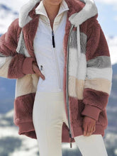 Load image into Gallery viewer, Coat Warm Hooded Zip Up Fuzzy Winter Jacket with Pockets