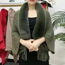 Load image into Gallery viewer, Ladies Knitted Loose Thickened Shawl Coat