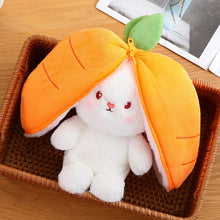 Load image into Gallery viewer, Strawberry Bunny Transformed into Little Rabbit Fruit Doll Plush Toy