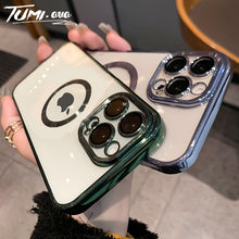 गैलरी व्यूवर में इमेज लोड करें, कैमरा प्रोटेक्टर के साथ पारदर्शी iPhone केस