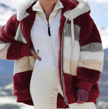 Load image into Gallery viewer, Coat Warm Hooded Zip Up Fuzzy Winter Jacket with Pockets