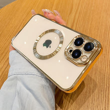 Load image into Gallery viewer, New Version 2.0 Transparent Electroplated iPhone Case With Camera Protector