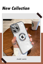 गैलरी व्यूवर में इमेज लोड करें, कैमरा प्रोटेक्टर के साथ पारदर्शी iPhone केस