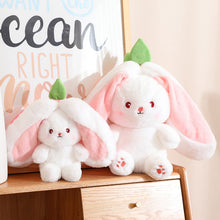 Load image into Gallery viewer, Strawberry Bunny Transformed into Little Rabbit Fruit Doll Plush Toy