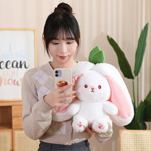 Load image into Gallery viewer, Strawberry Bunny Transformed into Little Rabbit Fruit Doll Plush Toy