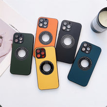 Load image into Gallery viewer, Leather Magnetic Charging Case For iPhone