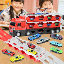 Load image into Gallery viewer, Mega Hauler Truck With Ejection Race Track