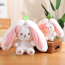 Load image into Gallery viewer, Strawberry Bunny Transformed into Little Rabbit Fruit Doll Plush Toy