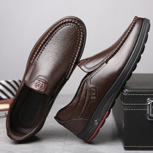 Load image into Gallery viewer, DRESSYE Mens Genuine Leather Soft Insole Casual Business Slip On Loafers
