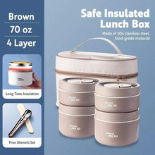 Load image into Gallery viewer, PORTABLE INSULATED LUNCH CONTAINER SET