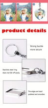 Load image into Gallery viewer, Personalized Customization photo double sided heart shaped keychain gift for girlfriend
