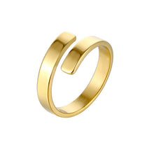 Load image into Gallery viewer, Personalized Stainless Steel Ring with 18k Gold Plating - Engrave 2 Names (Up to 25 Characters) - Perfect for Men and Women
