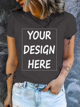 Load image into Gallery viewer, Customized Picture Print T-shirt, Casual Short Sleeve Crew Neck T-shirt For Spring &amp; Summer, Women&#39;s Clothing
