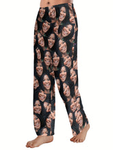 Load image into Gallery viewer, Customized Men&#39;s Novelty Comfy Pants, Unisex Custom Photo Pattern Pajama Pants
