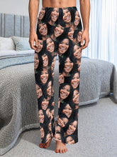 Load image into Gallery viewer, Customized Men&#39;s Novelty Comfy Pants, Unisex Custom Photo Pattern Pajama Pants
