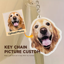 Load image into Gallery viewer, Customized Pet Keychain Necklace with Personalized Photos of Cats and Dogs
