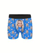 Load image into Gallery viewer, Customized Men&#39;s Boxer Briefs Personalized Face Photo &amp; Love Print Novelty Underwear Comfy High Elastic Underpants For Him, Romantic Gift For Boyfriend Or Husband
