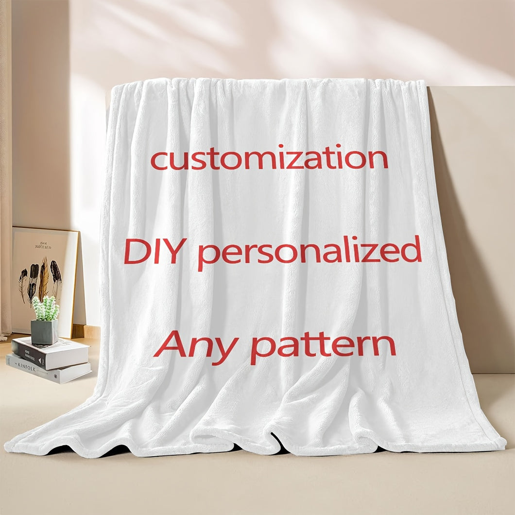 Personalized Special Pattern Flannel Blanket, Soft and Warm Memorable Moments Keepsake Blanket, Great Holiday Gift for Friends, Family And Lovers, Used for Nap, Camping, Travel and Car