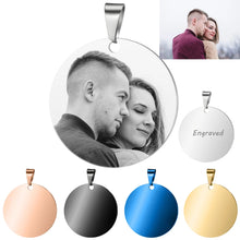 Load image into Gallery viewer, Custom Photo Necklace for Women Heart Stainless Steel Pendant Personalized Engraved Picture Photos Name Lovers Christmas Gifts
