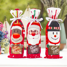 गैलरी व्यूवर में इमेज लोड करें, Christmas Decorations for Home Santa Claus Wine Bottle Cover Snowman
