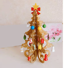 Load image into Gallery viewer, Christmas Tree Children&#39;s Handmade DIY Stereo Wooden Christmas Tree Scene Layout Christmas Decorations Ornaments Hot 2024
