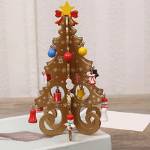 Load image into Gallery viewer, Christmas Tree Children&#39;s Handmade DIY Stereo Wooden Christmas Tree Scene Layout Christmas Decorations Ornaments Hot 2024
