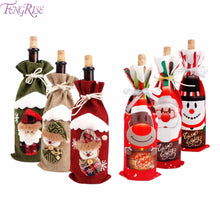 गैलरी व्यूवर में इमेज लोड करें, Christmas Decorations for Home Santa Claus Wine Bottle Cover Snowman
