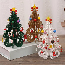 Load image into Gallery viewer, Christmas Tree Children&#39;s Handmade DIY Stereo Wooden Christmas Tree Scene Layout Christmas Decorations Ornaments Hot 2024
