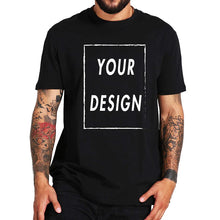 Load image into Gallery viewer, Custom Tshirt Front Back Print Professional Your Own Logo Text Photo Male Personalized Premium Gifts T-shirt EU Size 100% Cotton
