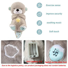 Load image into Gallery viewer, Baby Breath Baby Bear Soothes Otter Plush Toy Doll Toy Child Soothing Music Sleep Companion Sound And Light Doll Toy Gifts
