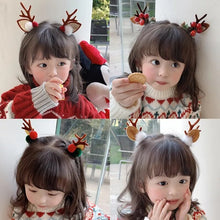 Load image into Gallery viewer, New Year Christmas Hair Pin Children Barrettes Bow Deer Santa Claus Kids Christmas Headwear Girls Kids Hair Accessories
