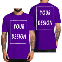 Load image into Gallery viewer, Custom T-shirt Design Your Own Text Logo Professional Image Processing Cotton Short Sleeve Men Women Personalized T Shirts Gifts
