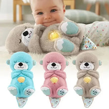 Load image into Gallery viewer, Baby Breath Baby Bear Soothes Otter Plush Toy Doll Toy Child Soothing Music Sleep Companion Sound And Light Doll Toy Gifts
