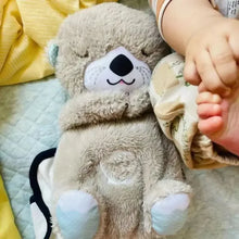 Load image into Gallery viewer, Baby Breath Baby Bear Soothes Otter Plush Toy Doll Toy Child Soothing Music Sleep Companion Sound And Light Doll Toy Gifts
