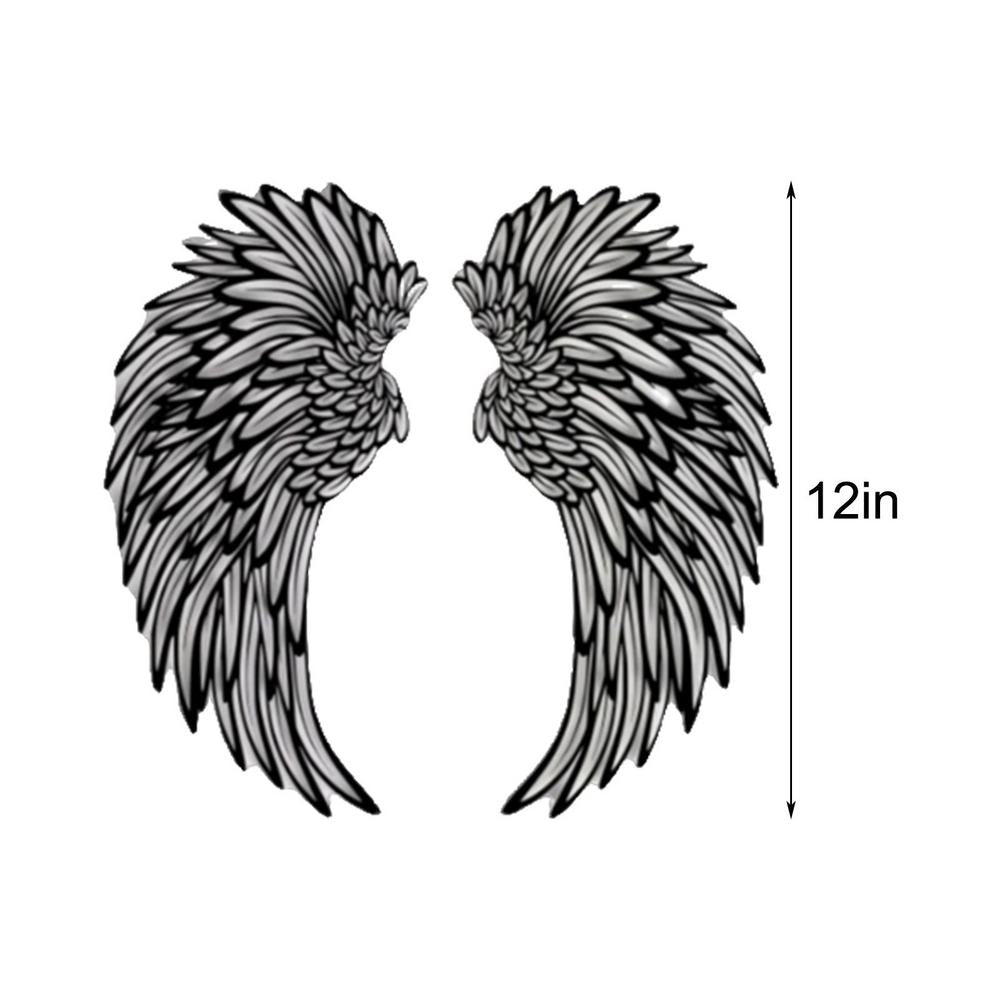 1 PAIR ANGEL WINGS METAL WALL ART WITH LED LIGHTS