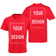 Load image into Gallery viewer, Custom Tshirt Front Back Print Professional Your Own Logo Text Photo Male Personalized Premium Gifts T-shirt EU Size 100% Cotton
