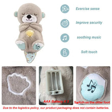 Load image into Gallery viewer, Breathing Bear Baby Soothing Otter Plush Doll Toy Baby Kids Soothing Music Baby Sleeping Companion Sound and Light Doll Toy Gift
