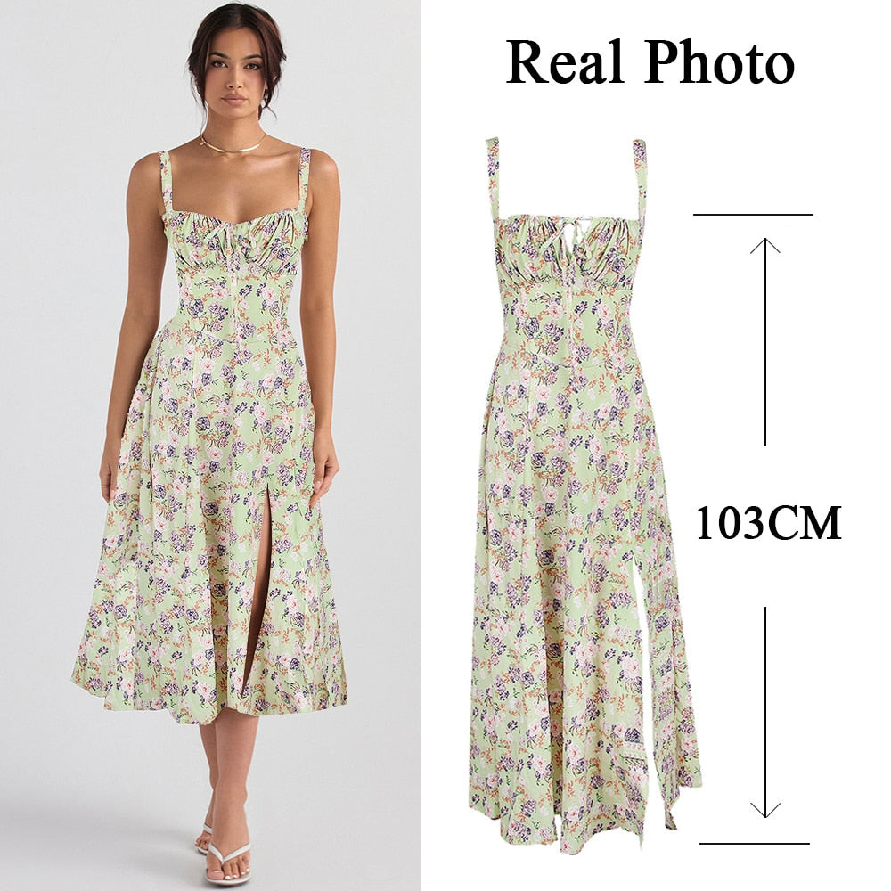 CARMEN PRINT BUSTIER SUNDRESS