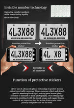 गैलरी व्यूवर में इमेज लोड करें, License Plate Protective Stickers Reflective Waterproof Stickers
