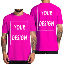 Load image into Gallery viewer, Custom T-shirt Design Your Own Text Logo Professional Image Processing Cotton Short Sleeve Men Women Personalized T Shirts Gifts
