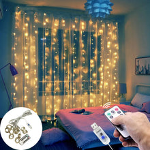 Load image into Gallery viewer, 3M Christmas Ornament LED Fairy String Curtain Lights Garland Festoon Christmas Decor
