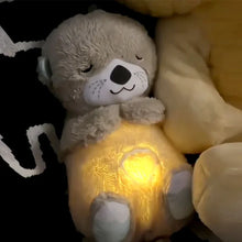 Load image into Gallery viewer, Baby Plush Doll Breathing Bear Newborn Soothing Sleep Playmate Otter Toy Kids Music Sleeping Companion Sound Light Doll Toy Gift
