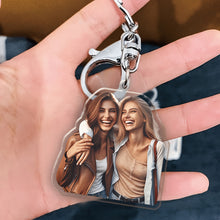 Load image into Gallery viewer, Photo Custom Acrylic Key Pendant, Lovers, Friends, Pets And Others, Double-Sided Effect, Special Shaped Effect Customized According to Photo
