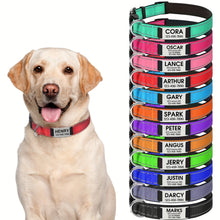 Load image into Gallery viewer, Personalized Reflective Neoprene Dog Collar Keep Your Pet Safe and Comfortable at Night
