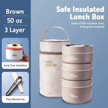 Load image into Gallery viewer, PORTABLE INSULATED LUNCH CONTAINER SET
