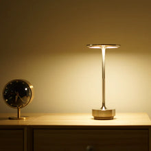 Load image into Gallery viewer, Metallic Cordless Table Lamp - Dimmable &amp; Rechargeable Waterproof Desk Light
