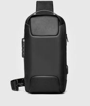 Load image into Gallery viewer, New Carbon Fiber USB charging sport sling Anti-theft shoulder bag
