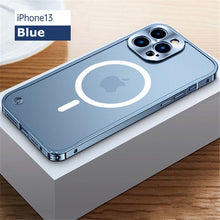 Load image into Gallery viewer, Aluminumalloy Frame Magnetic Charging iPhone Case
