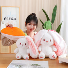 Load image into Gallery viewer, Strawberry Bunny Transformed into Little Rabbit Fruit Doll Plush Toy
